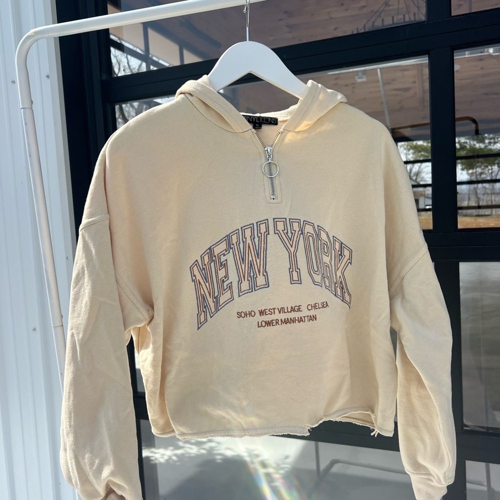 Beige New York Women's Hoodie